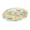 Hello Honey Oval Printed Stoneware Platter with Rainforest Botanicals, Multicolor